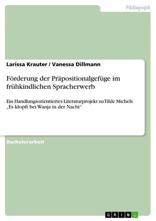 Produktbild: F&ouml;rderung der Pr&auml;positionalgef&uuml;ge im fr&uuml;hkindlichen Spracherwerb