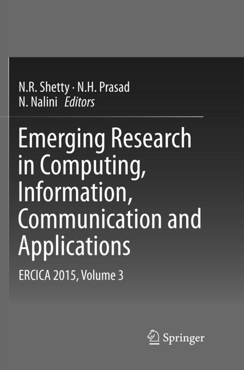 Produktbild: Emerging Research in Computing, Information, Communication and Applications