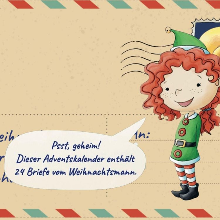 Produktbild: 24 Briefe vom Weihnachtsmann. Adventskalender-Post zum Basteln, Malen und Staunen