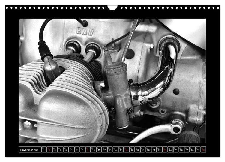 Produktbild: BMW R69S in schwarzweiss (Wandkalender 2025 DIN A3 quer), CALVENDO Monatskalender