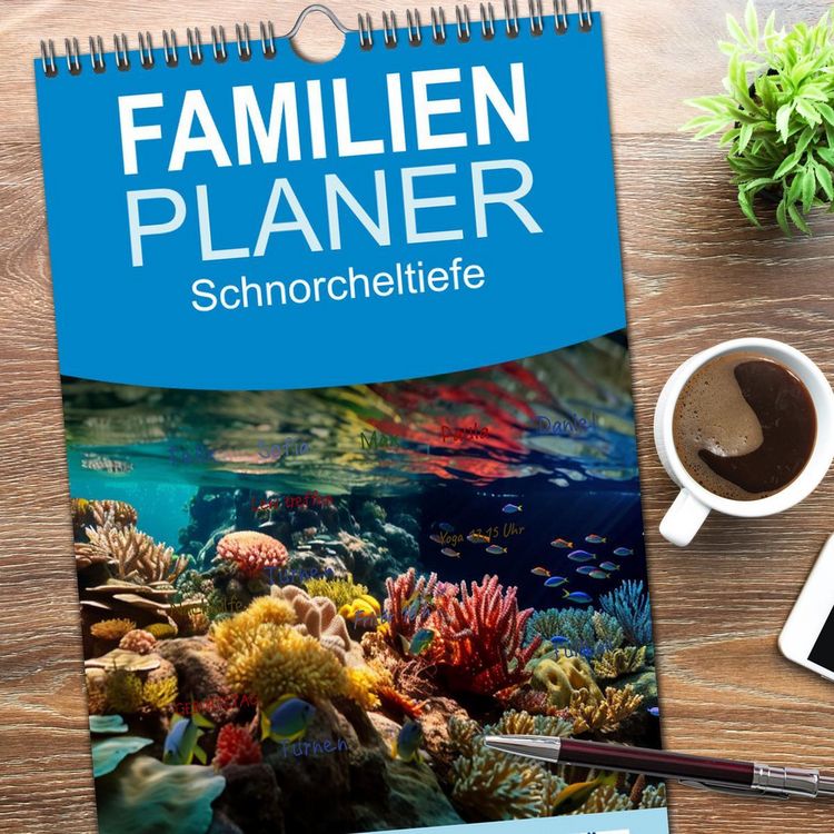 Produktbild: Familienplaner 2026 - Schnorcheltiefe mit 5 Spalten (Wandkalender, 21 x 45 cm) CALVENDO