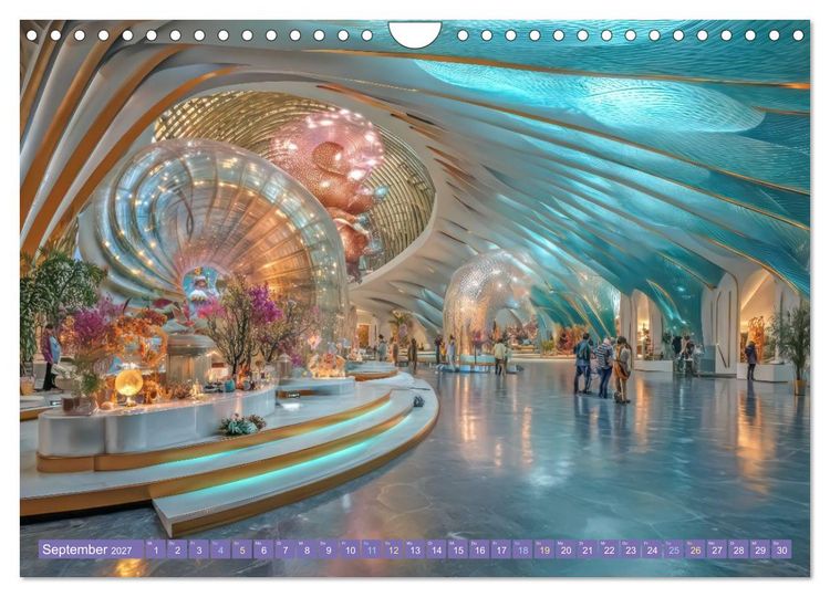 Produktbild: Tauche ein in die Zukunft - Science Fiction Unterwasserwelten (Wandkalender 2027 DIN A4 quer), CALVENDO Monatskalender