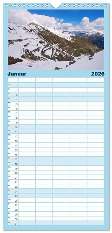 Produktbild: Familienplaner 2026 - Vinschgau - Die Sonnenseite S&uuml;dtirols mit 5 Spalten (Wandkalender, 21 x 45 cm) CALVENDO