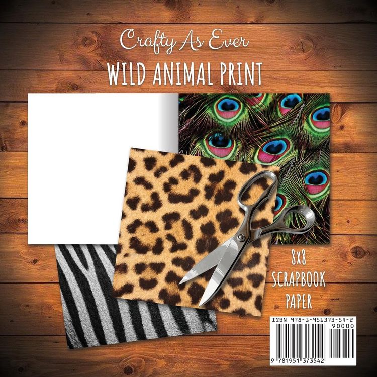 Produktbild: Wild Animal Print Scrapbook Paper Pad 8x8 Scrapbooking Kit for Papercrafts, Cardmaking, Printmaking, DIY Crafts, Nature Themed, Designs, Borders, Back