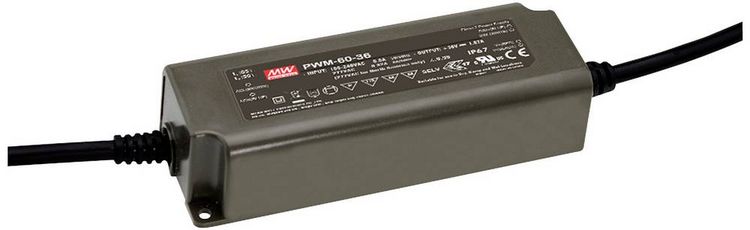 Produktbild: MEAN WELL PWM-60-24DA2 LED-Treiber 60W 2.5A 24V 1St.