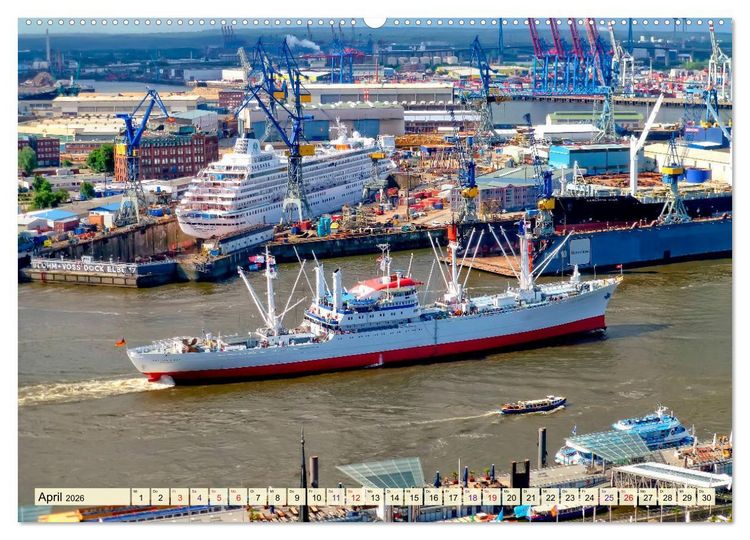 Produktbild: Hamburg - meine Stadt mit viel Herz (hochwertiger Premium Wandkalender 2026 DIN A2 quer), Kunstdruck in Hochglanz