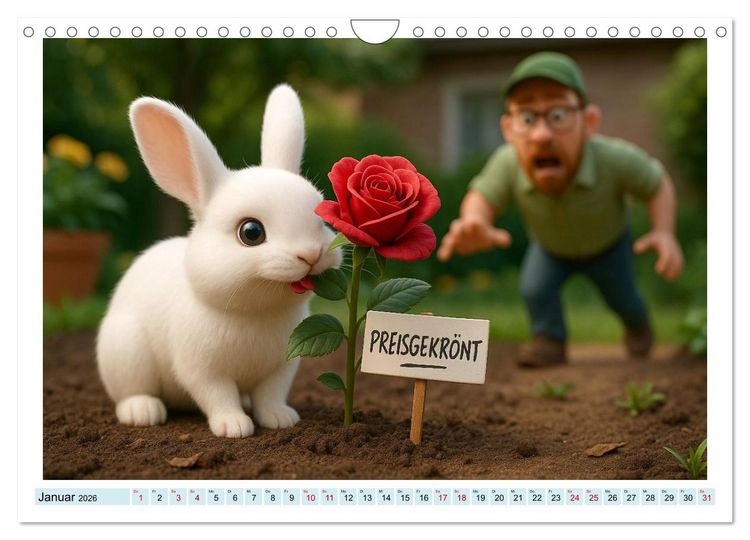 Produktbild: Vom Gl&uuml;ck, ein Nagetier zu sein (Wandkalender 2026 DIN A4 quer), CALVENDO Monatskalender