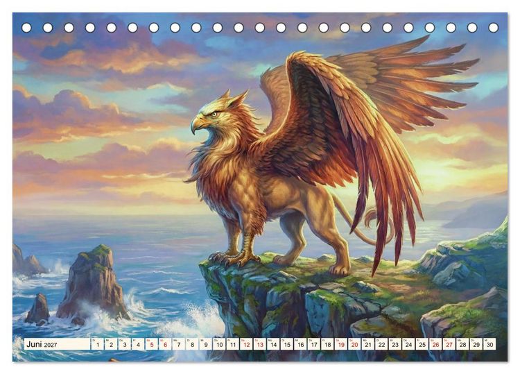 Produktbild: Gesch&ouml;pfe der Legenden - Eine Reise durch die Welt mystischer Wesen (Tischkalender 2027 DIN A5 quer), CALVENDO Monatskalender