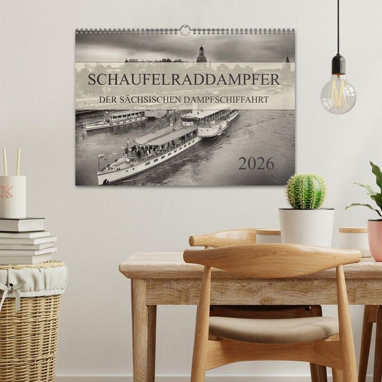 Produktbild: Schaufelraddampfer der S&auml;chsischen Dampfschiffahrt (Wandkalender 2026 DIN A3 quer), CALVENDO Monatskalender