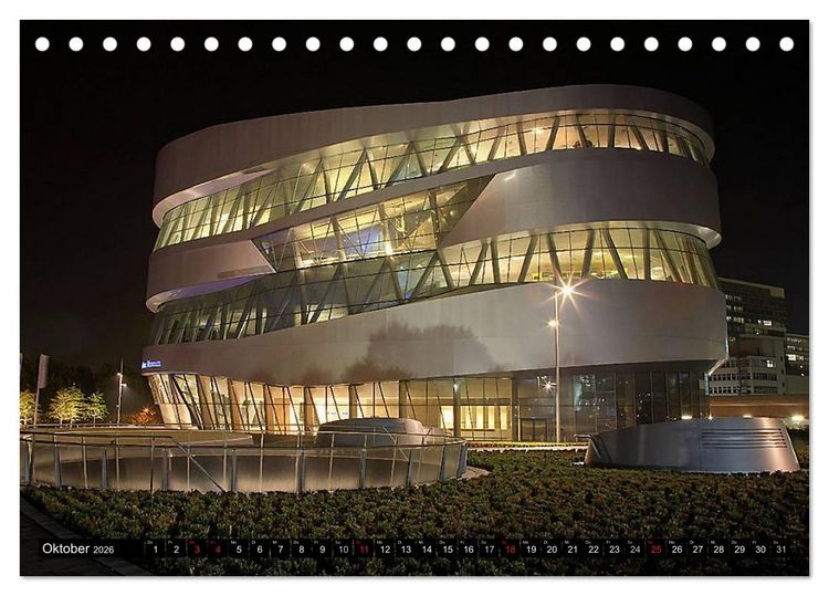 Produktbild: Stuttgart - Blue City Lights (Tischkalender 2026 DIN A5 quer), CALVENDO Monatskalender