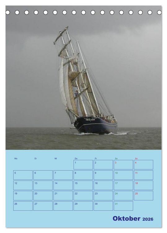 Produktbild: Seefahrer Romantik 2026 (Tischkalender 2026 DIN A5 hoch), CALVENDO Monatskalender
