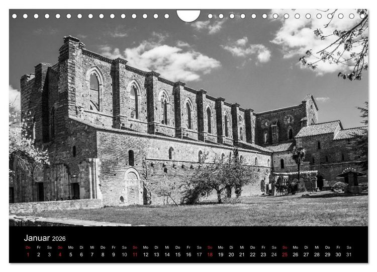 Produktbild: Architektur in Schwarz-Wei&szlig; (Wandkalender 2026 DIN A4 quer), CALVENDO Monatskalender