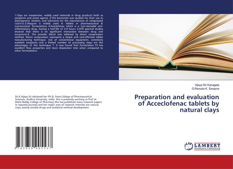 Produktbild: Preparation and evaluation of Acceclofenac tablets by natural clays