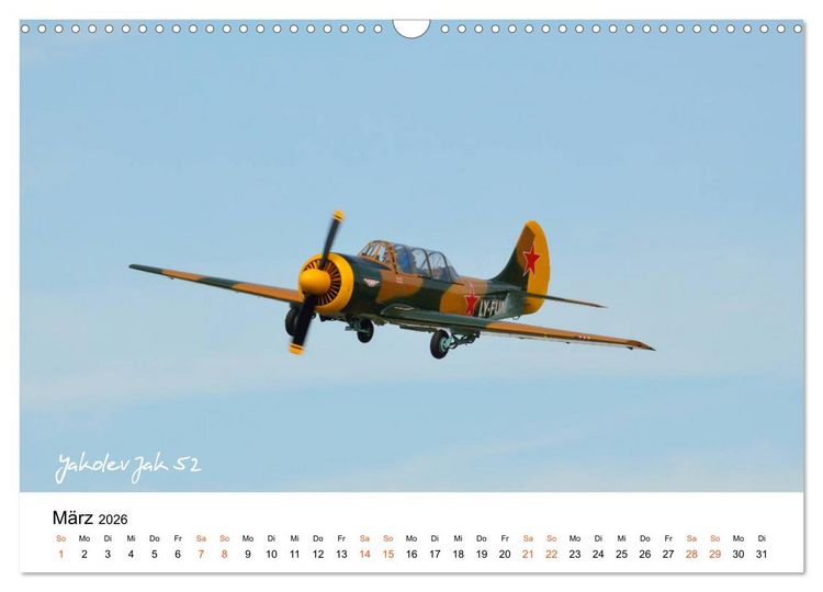 Produktbild: Die Faszination. Flugzeuge am Himmel (Wandkalender 2026 DIN A3 quer), CALVENDO Monatskalender