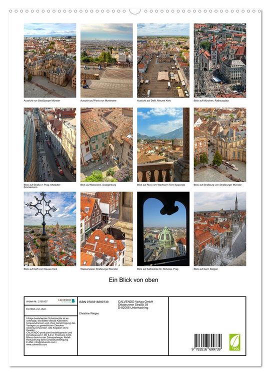 Produktbild: Ein Blick von oben (hochwertiger Premium Wandkalender 2026 DIN A2 hoch), Kunstdruck in Hochglanz