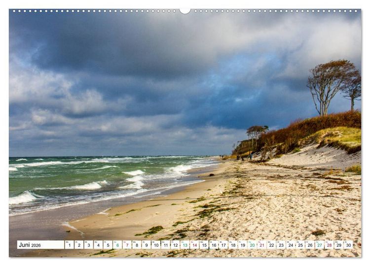 Produktbild: Dar&szlig;er Weststrand - Fischland Dar&szlig; Zingst (hochwertiger Premium Wandkalender 2026 DIN A2 quer), Kunstdruck in Hochglanz