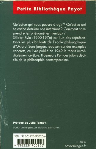 Produktbild: La notion d'esprit : pour une critique des concepts mentaux