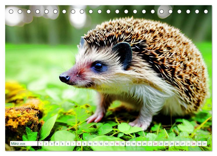 Produktbild: Niedliche Igel (Tischkalender 2026 DIN A5 quer), CALVENDO Monatskalender
