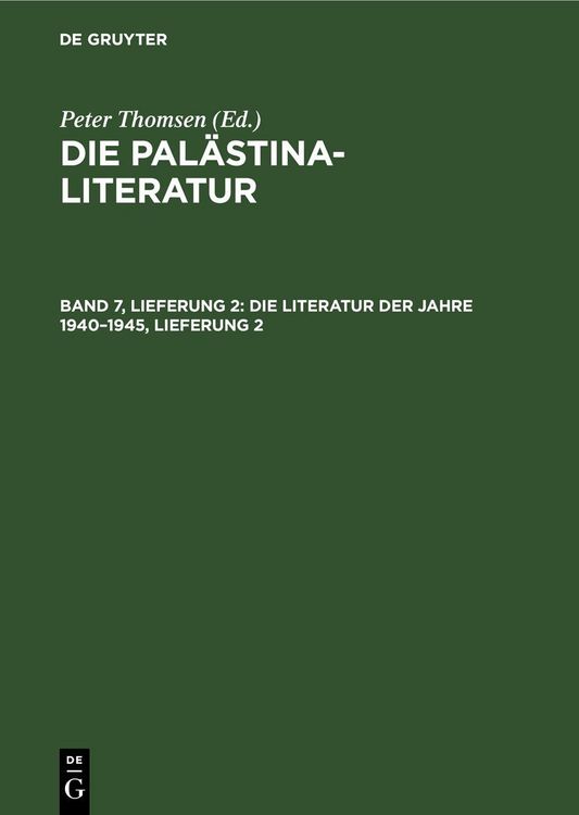Produktbild: Die Literatur der Jahre 1940&ndash;1945, Lieferung 2