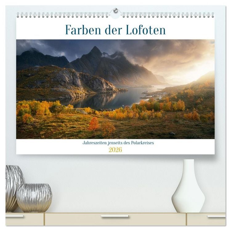 Produktbild: Farben der Lofoten - Jahreszeiten jenseits des Polarkreises (hochwertiger Premium Wandkalender 2026 DIN A2 quer), Kunstdruck in Hochglanz
