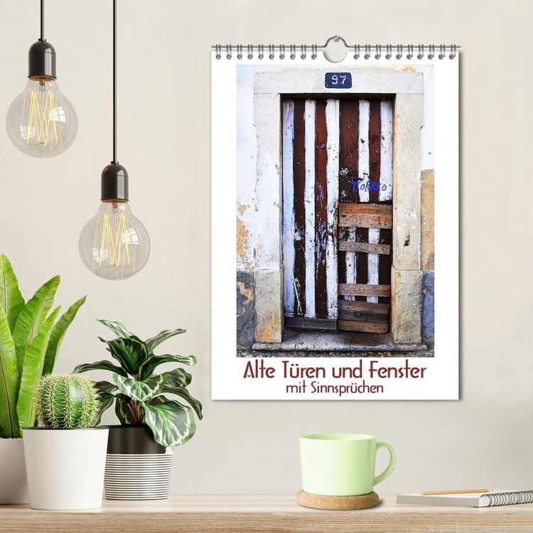Produktbild: Alte T&uuml;ren und Fenster mit Sinnspr&uuml;chen (Wandkalender 2026 DIN A4 hoch), CALVENDO Monatskalender