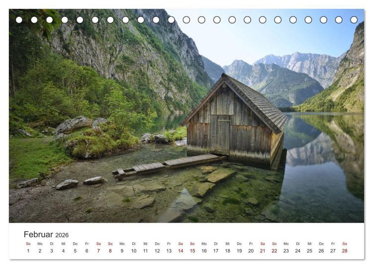 Produktbild: Deutschlands Landschaften 2026 &ndash; Von der K&uuml;ste bis zu den Alpen (Tischkalender 2026 DIN A5 quer), CALVENDO Monatskalender