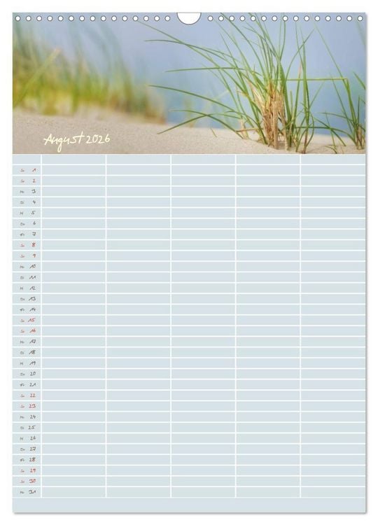 Produktbild: Kleine Sand-Sch&ouml;nheiten / Familienplaner (Wandkalender 2026 DIN A3 hoch), CALVENDO Monatskalender