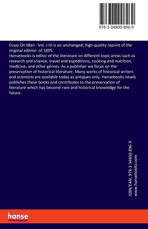 Produktbild: Essay On Man