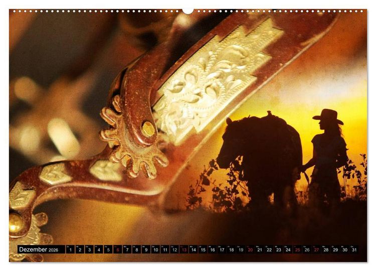 Produktbild: Western und Pferde (hochwertiger Premium Wandkalender 2026 DIN A2 quer), Kunstdruck in Hochglanz