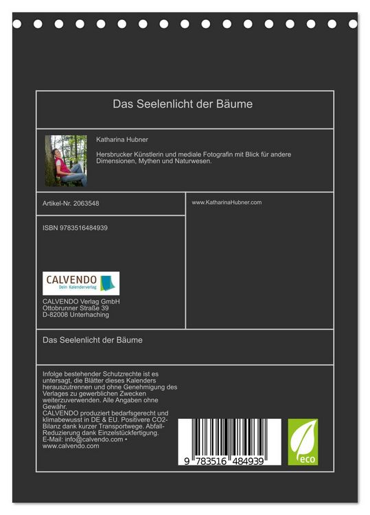 Produktbild: Das Seelenlicht der B&auml;ume (Tischkalender 2026 DIN A5 hoch), CALVENDO Monatskalender