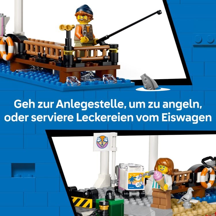Produktbild: LEGO City 60506 Klassische Strandstra&szlig;enbahn, baubare Spielzeugeisenbahn f&uuml;r Kinder ab 7 Jahren