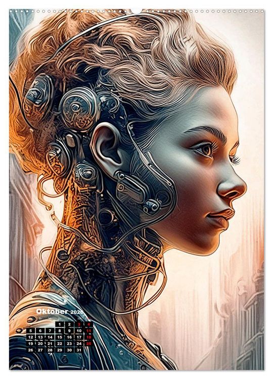 Produktbild: Anmutige Roboter (hochwertiger Premium Wandkalender 2026 DIN A2 hoch), Kunstdruck in Hochglanz