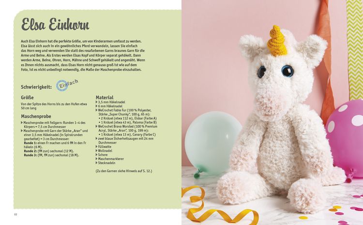 Produktbild: Flauschige Freunde. 12 geh&auml;kelte Tier-Amigurumis aus Pl&uuml;schwolle