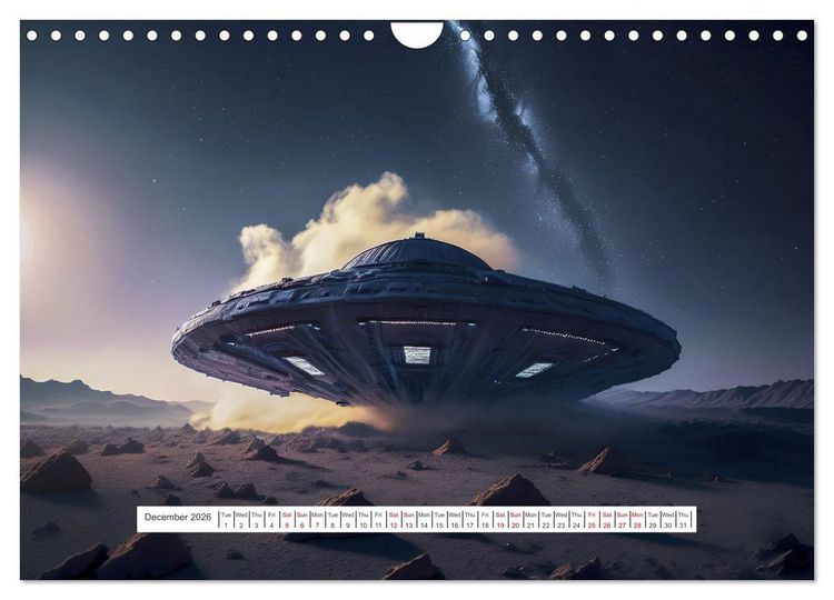 Produktbild: Flying saucers - The great journey (Wall Calendar 2026 DIN A4 landscape), CALVENDO 12 Month Wall Calendar