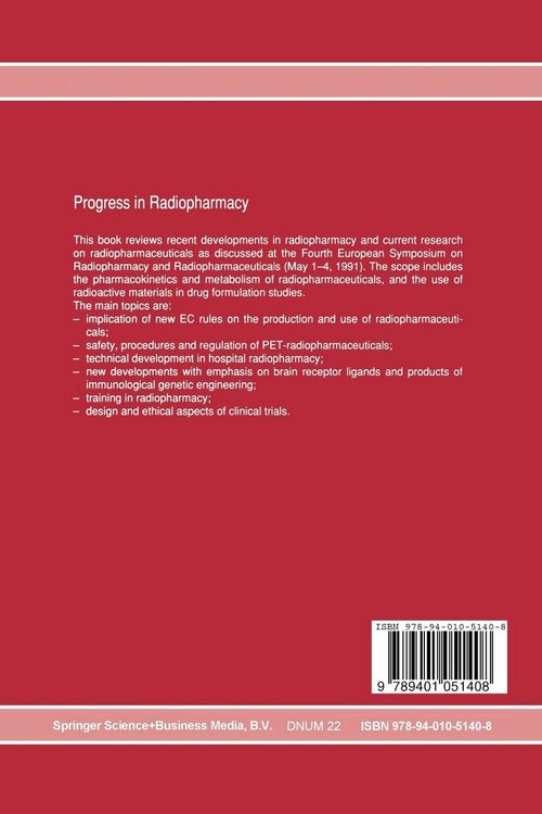 Produktbild: Progress in Radiopharmacy