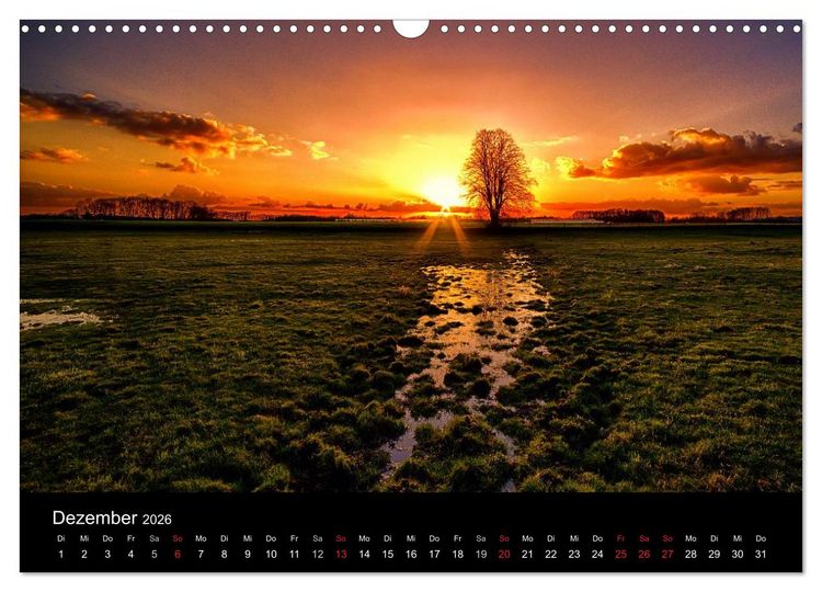 Produktbild: Die Farben des Niederrheins (Wandkalender 2026 DIN A3 quer), CALVENDO Monatskalender