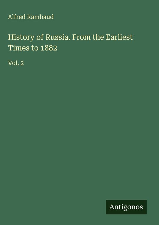 Produktbild: History of Russia. From the Earliest Times to 1882