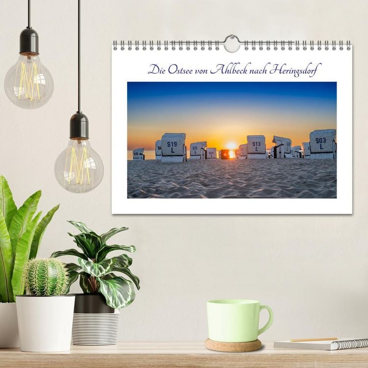 Produktbild: Die Ostsee von Ahlbeck nach Heringsdorf (Wandkalender 2026 DIN A4 quer), CALVENDO Monatskalender