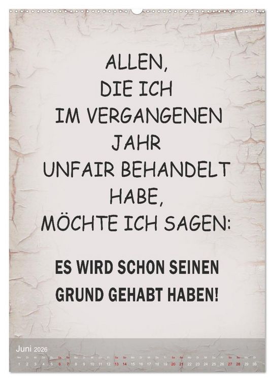 Produktbild: Ziemlich schlecht gelaunt (Wandkalender 2026 DIN A2 hoch), CALVENDO Monatskalender