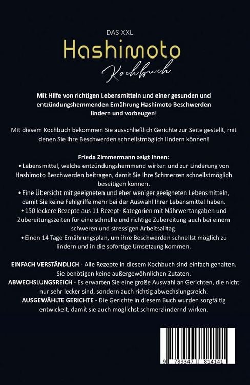 Produktbild: Das XXL Hashimoto Kochbuch! Inklusive 14 Tage Ern&auml;hrungsplan und Ern&auml;hrungsratgeber. 1. Auflage