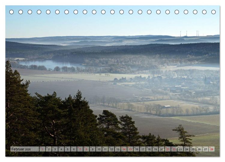 Produktbild: Wunderbares Th&uuml;ringen - Landschaften (Tischkalender 2026 DIN A5 quer), CALVENDO Monatskalender