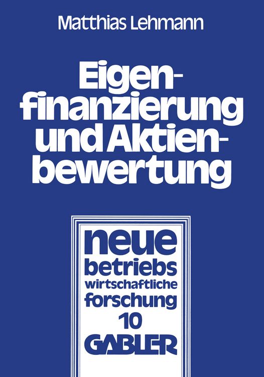Produktbild: Eigenfinanzierung und Aktienbewertung