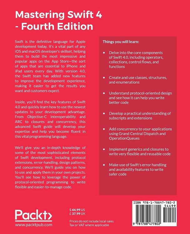 Produktbild: Mastering Swift 4- fourth edition