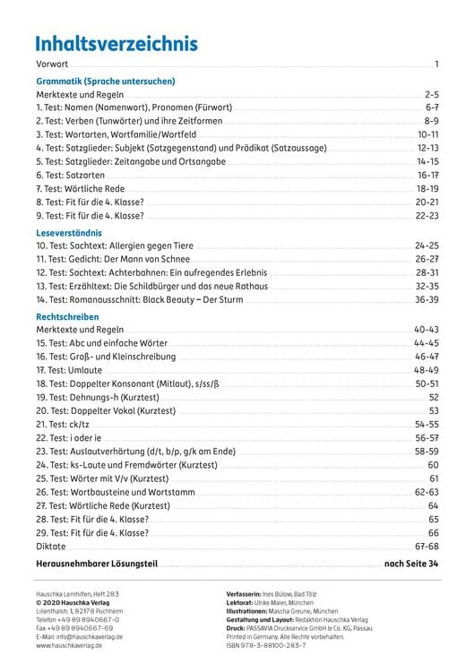 Produktbild: &Uuml;bungsheft mit Tests in Deutsch 3. Klasse