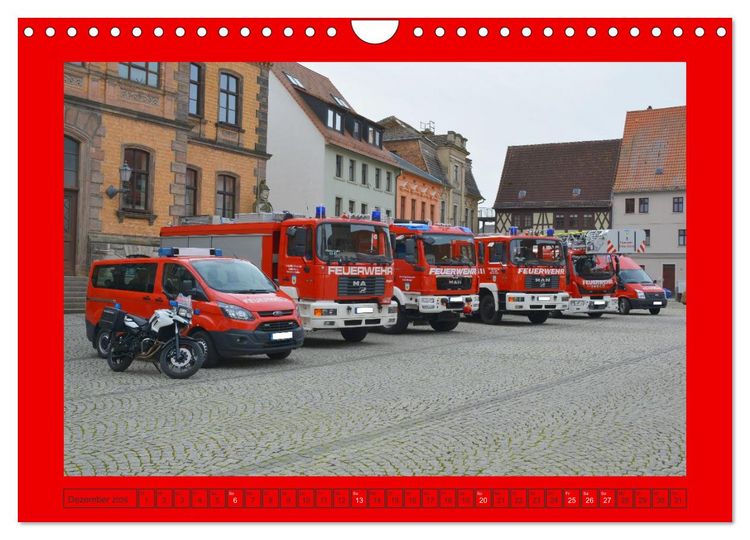 Produktbild: Einsatzfahrzeuge aus Sachsen und Sachsen-Anhalt (Wandkalender 2026 DIN A4 quer), CALVENDO Monatskalender