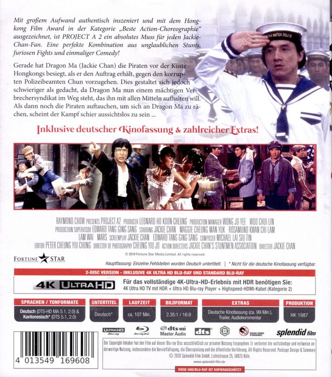 Produktbild: Project A 2 - Legacy Collection LTD. - Limited Edition (4K Ultra HD) (+ Blu-ray)