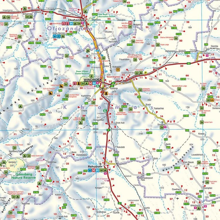 Produktbild: freytag & berndt Stra&szlig;enkarte Namibia 1:1 Mio.