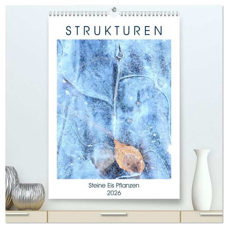Produktbild: Strukturen - Steine, Eis, Pflanzen (hochwertiger Premium Wandkalender 2026 DIN A2 hoch), Kunstdruck in Hochglanz