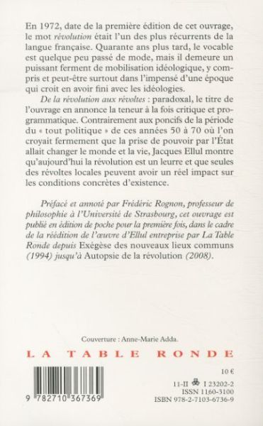 Produktbild: De la r&eacute;volution aux r&eacute;voltes