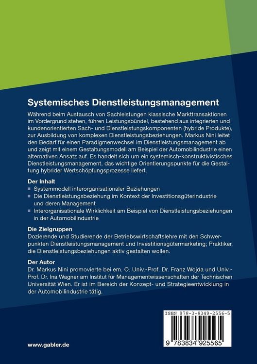 Produktbild: Systemisches Dienstleistungsmanagement